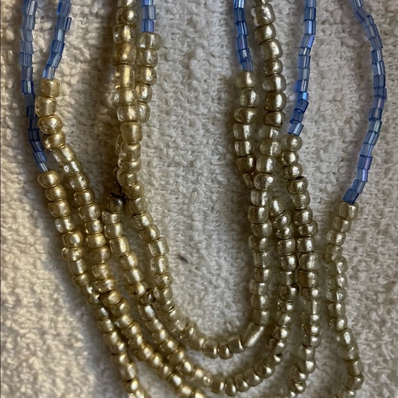 24” Sea/Sky 4 layers multi-strand beaded necklace - Picture 1 of 4